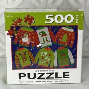 5 for $25| Lang Puzzle Ugly Sweater Party 500 Piece Christmas Puzzle Lang/Turner